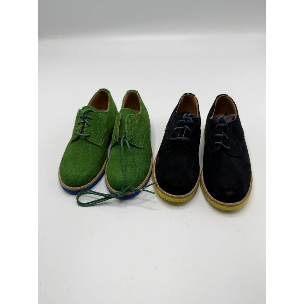 Lil‎ McNairy Caramel Lot 2 Suede Oxford Green Black Toddler Size 7